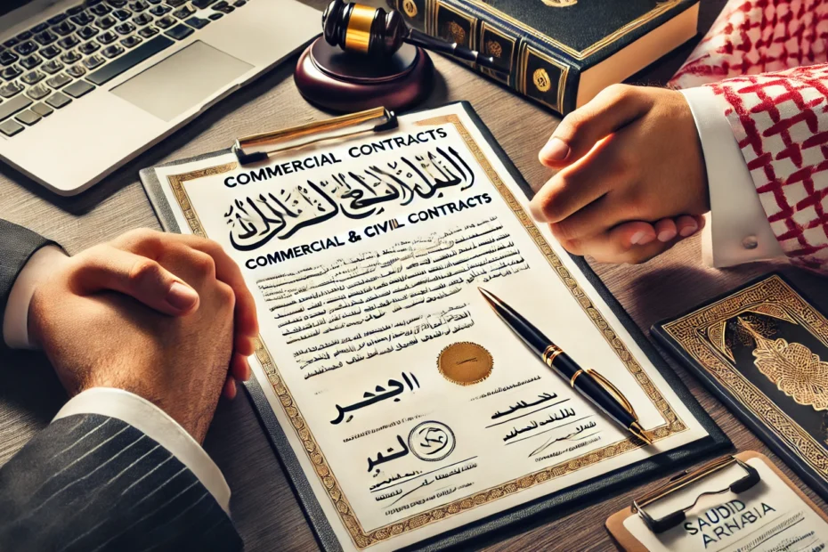 العقود التجارية والمدنية في السعودية