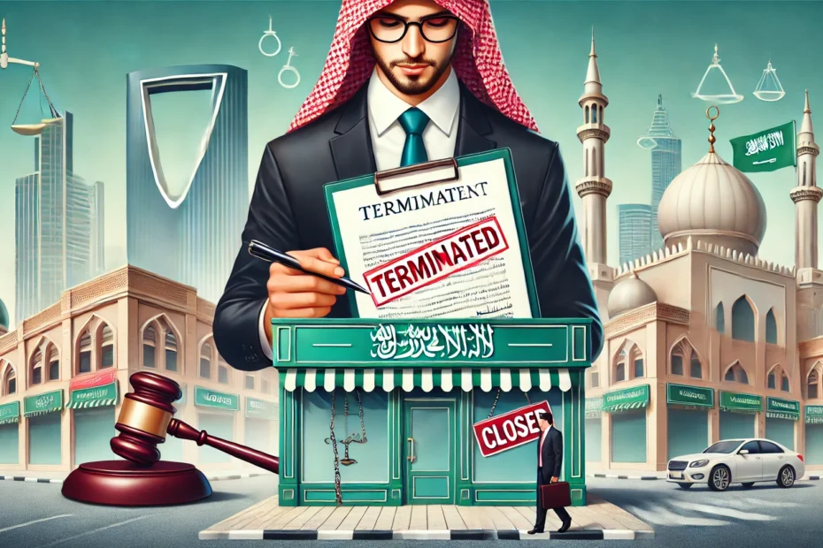 طريقة انهاء عقد محل تجاري في السعودية