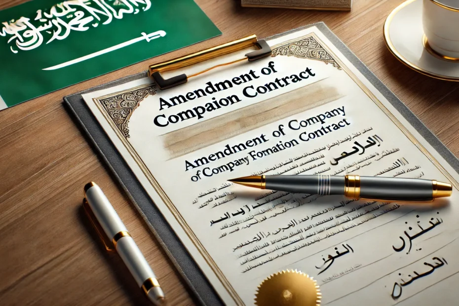 تعديل عقد تاسيس شركة في السعودية