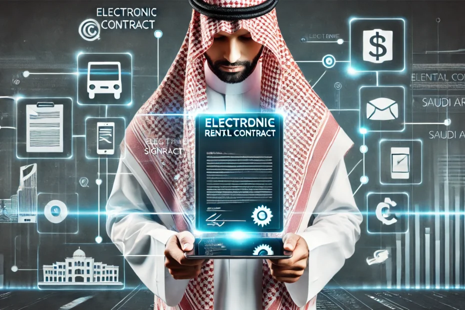 عقد ايجار الكتروني في السعودية