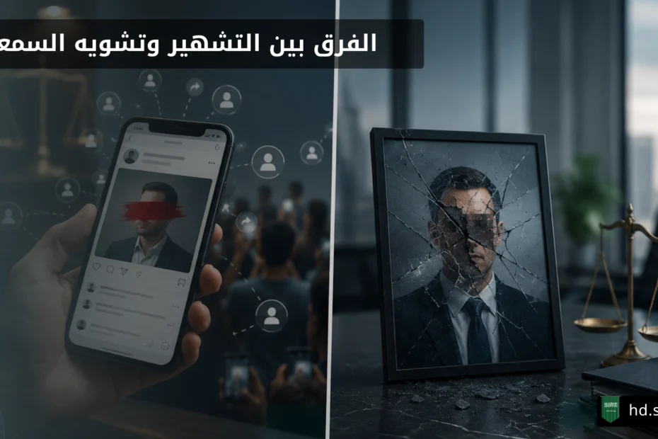 الفرق بين التشهير وتشويه السمعة في السعودية