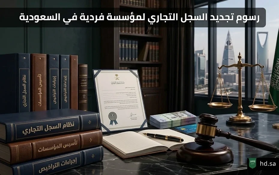 رسوم تجديد السجل التجاري لمؤسسة فردية