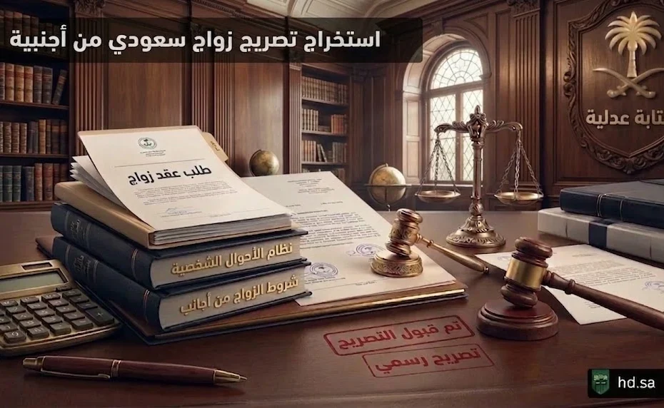 استخراج تصريح زواج سعودي من أجنبية